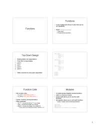 Functions - Introduction to Computer Science I - Lecture Slides | CS ...