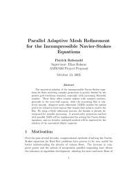 Parallel Adaptive Mesh Refinement for Incompressible Navier-Stokes ...