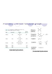 Notes on Polymers, Chemical Functional Groups | EMS 289C