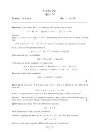 5 Problems with Resolutions on Calculus III - Quiz 5 | MATH 241 - Docsity
