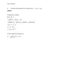 Physical Chemistry - Resolution for Assignment 7 | CHEM 3510 - Docsity