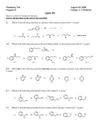 10 Questions with Solution of Organic Chemistry II | CHEM 234 - Docsity