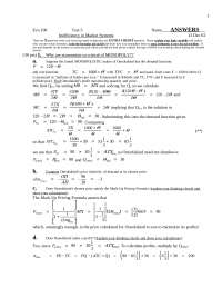 Test 3 with Answers | Intermediate Microeconomic Theory | ECN 100 - Docsity