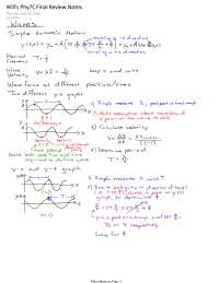 General Physics - Final Exam Review Notes | PHY 007C - Docsity