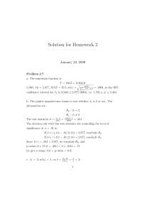 Solution for Homework 2 - Regression Analysis | STA 108 - Docsity