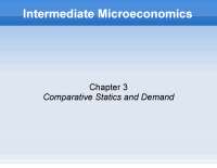 Comparative Statics and Demand - Lecture Slides | ECON 306 - Docsity