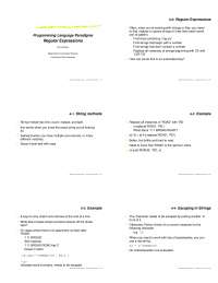 Regular Expressions - Programming Languages | CS 652 - Docsity