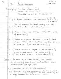 Specifying Random Experiments - Stochastic Systems Theory | EE 513 ...