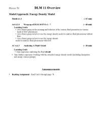 Energy Density Model - General Physics - Assignment | PHY 007B - Docsity
