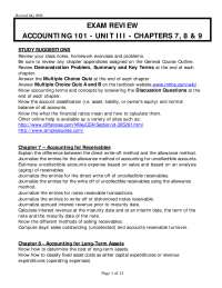 Exam Study Guide - Introduction to Financial Accounting | ACC 101 - Docsity