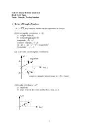 Complex Forcing Function - Review Sheet | ECE 20100 - Docsity