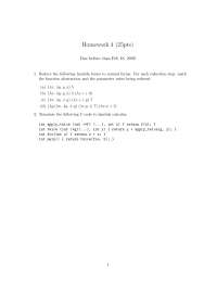 Questions on Programming Languages - Assignment 4 | CS 3723 - Docsity