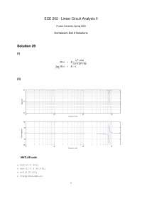 Homework 3 Set Solutions - Linear Circuit Analysis II | ECE 20200 - Docsity