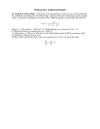 Problem Set I - Classical Physics | PHY 009B - Docsity