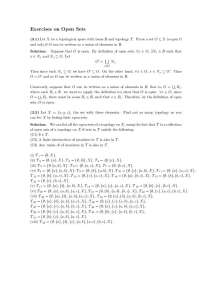 Exercises on Open Sets - Introduction to Analysis and Topology | MATH 381