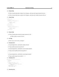 Introduction to Computer Science II - Selection and Sorting | CS 112 ...