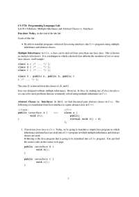Lab 13 Solutions: Multiple Inheritance and Abstract Classes and Interfaces | CS 3721