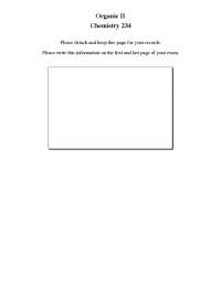 Exam with Questions - Organic Chemistry | CHEM 234 - Docsity