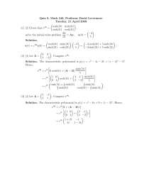 Math quiz with solutions - DIFFERENTIAL EQUATION FOR SCIENTISTS ...