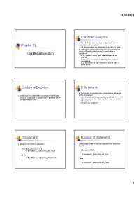 An Introduction to Conditional Executions and Boolean Tests | CS 1030