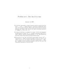 Problem Set 1 - Introduction to Plasma Physics - Fall 2009 | PHYS 67000 ...