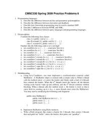 Exam with 8 Practice Problems - Organization Programming Language ...