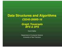 Graph Traversals - Data Structures and Algorithms | CS 245 - Docsity