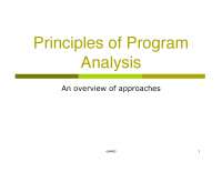 Lecture Slides on Principle of Programming Analysis | CS 6463 - Docsity