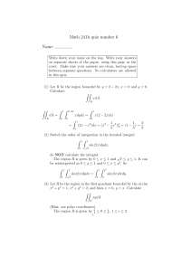 Sample Quiz 6 Problems - Calculus III | MATH 241H - Docsity