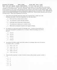 50 MCQs on General Physics II with Answers Key - Final Exam | PHYS ...