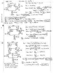 Solutions For Homework 6 Analog Circuit Design Eec 210 Docsity