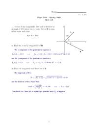 Quiz 2 Solved Questions - Calculus Based Physics I | PHYS 2110 - Docsity