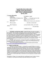 Course Description - General Biology II | BIOL 130