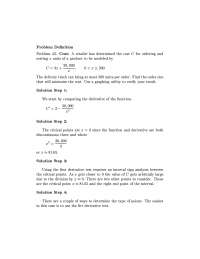 Problem Set with Answer Key - Calculus Techniques | MATH 1100 - Docsity