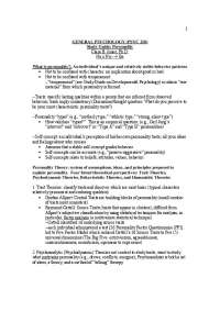 Personality Theory: System of Assumptions, Ideas and Principles | PSYC 210
