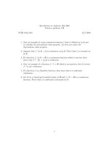 6 Problems for Practice on Introductory Analysis - Assignment 7 | MTH 4101