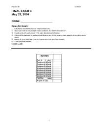 Final Exam 4 with Solved Problems - Principles of Physics Electricity ...