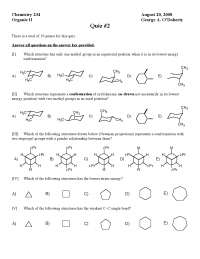 10 Multiple Choice Questions on Organic Chemistry - Quiz 2 | CHEM 234 ...