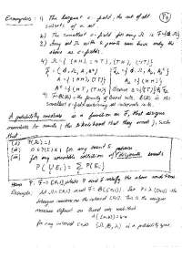 Handwritten Notes on Subsets - Probability Theory | MATH 50051