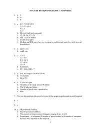 Review Questions for Exam 1 - Elementary Statistical Methods | STAT ...