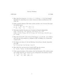 7 Practice Problems on Introduction to Linear Algebra - Assignment 5 ...