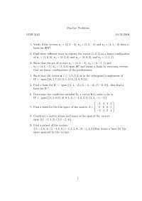 9 Practice Problems on Introduction to Linear Algebra - Assignment ...