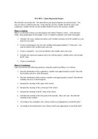 Linear Regression - Statistical Methods - Project | STA 2023