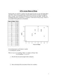 Analyzing the Relationship between Hours of Sleep and GPA - Prof. Patrick S. Murphy