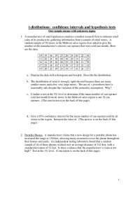 Statistical Analysis of Sales Data and Portable Phone Range - Prof. Patrick S. Murphy