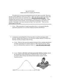 Quiz 3 Practice Problems on Statistical Methods | STA 2023