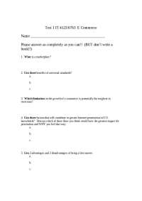 Test 1 for Electronic Commerce | IT 4123