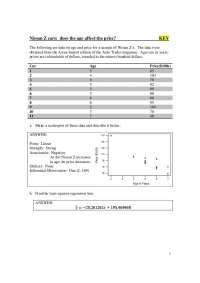 Questions on Nissan Z Cars with Answers - Statistical Methods | STA 2023