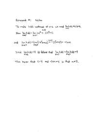 Solutions for Assignment 1 - Calculus and Analytic Geometry I | MAC 2311
