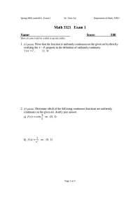 Math3321 Exam 1, Spring 2008 by Dr. Taixi Xu - Prof. Taixi Xu